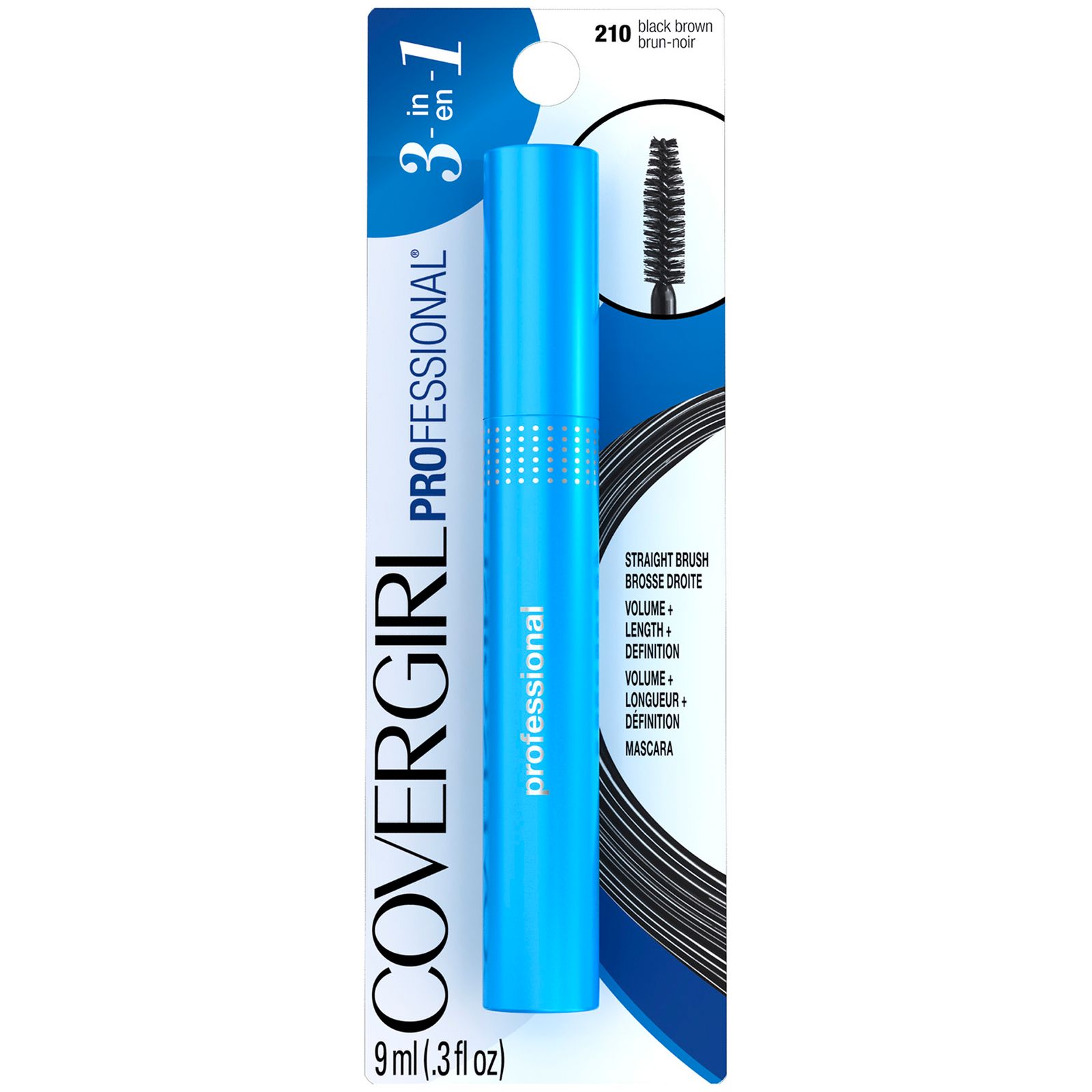 CoverGirl Professional Mascara Regular Brush, Black Brown CoverGirl Professional Mascara Regular Brush, Black Brown