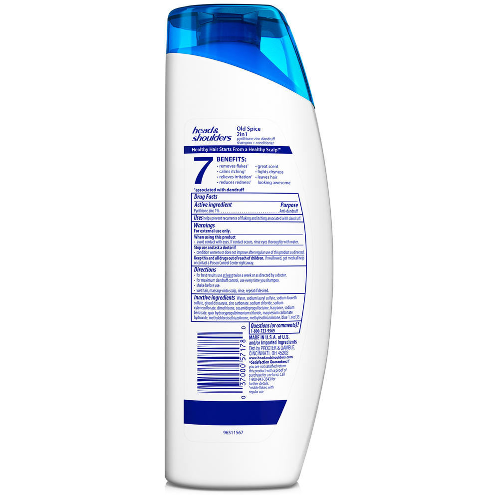 Head & Shoulders & Old Spice 2-in-1 Dandruff Shampoo + Conditioner for Men 13.5 Fl Oz