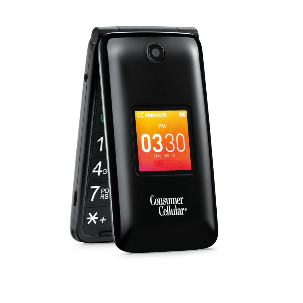 Consumer Cellular Go Flip Cell Phone - Black