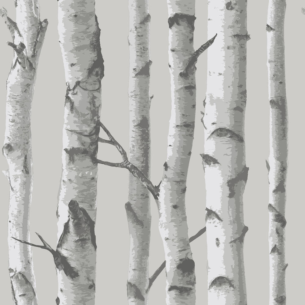 NuWallpaper Mountain Birch Grey Peel and Stick Wallpaper