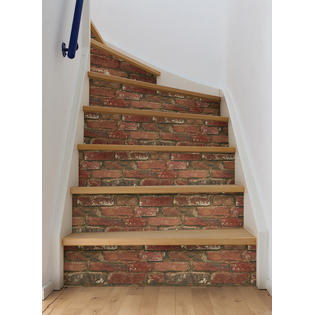 Nuwallpaper West End Red Brick Peel And Stick Wallpaper