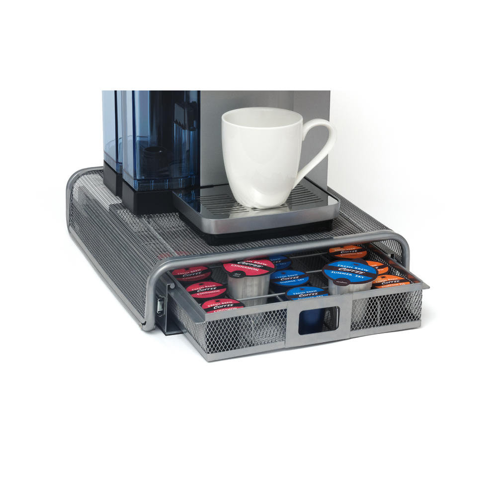 Lipper International Grey Rolling Single Serve Coffee Pod Drawer