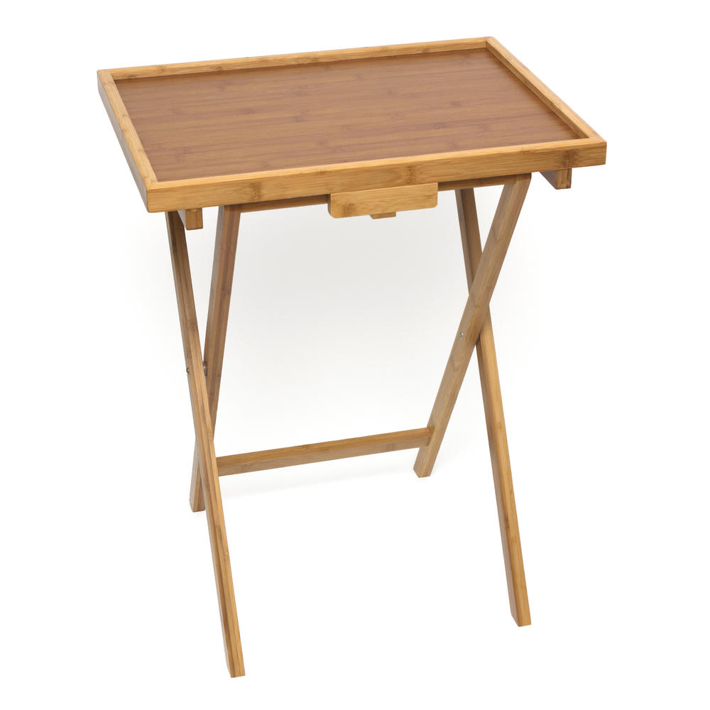 Lipper International Bamboo Snack Table Set/2