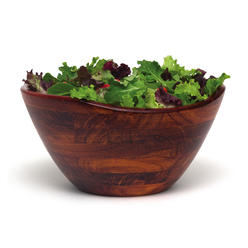 lipper international 2174 cherry finished wavy rim serving bowl for fruits or salads, large, 11.75" diameter x 6" height, singl