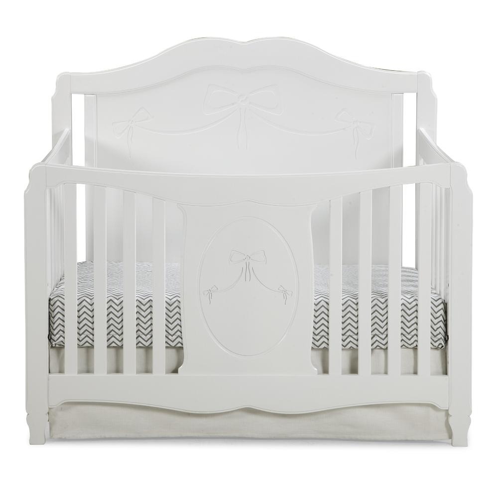 Storkcraft 04587151 Princess Fixed Side Convertible Crib in White