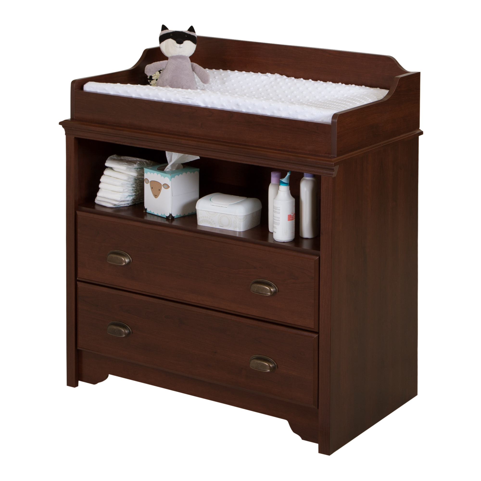 South Shore Fundy Tide Changing Table Royal Cherry