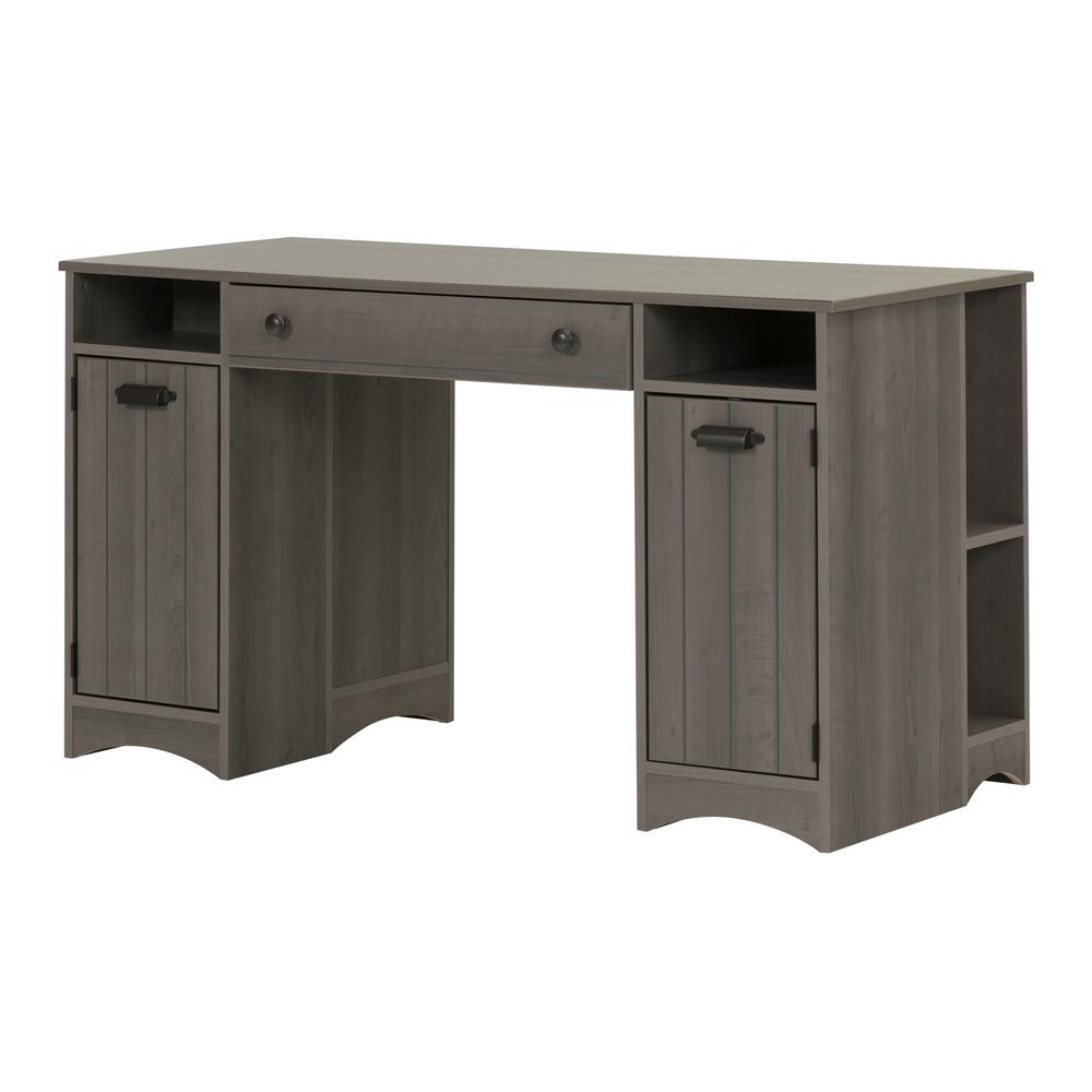 South Shore 10545 Artwork Craft Table with Storage, Gray Maple