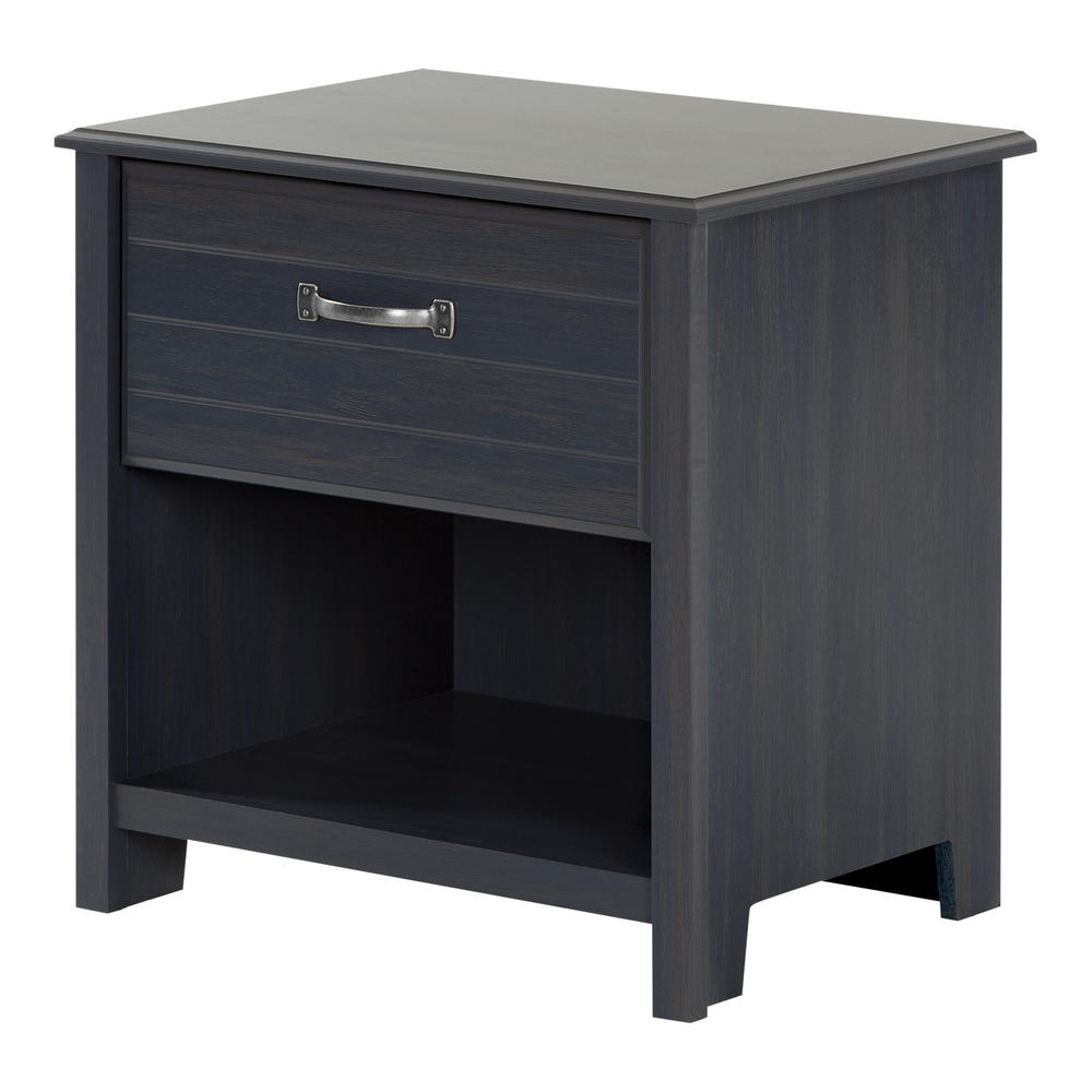 South Shore Ulysses 1-Drawer Nightstand, Blueberry