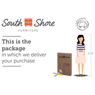 South Shore Summer Breeze 2 Drawer Double Nightstand Chocolate