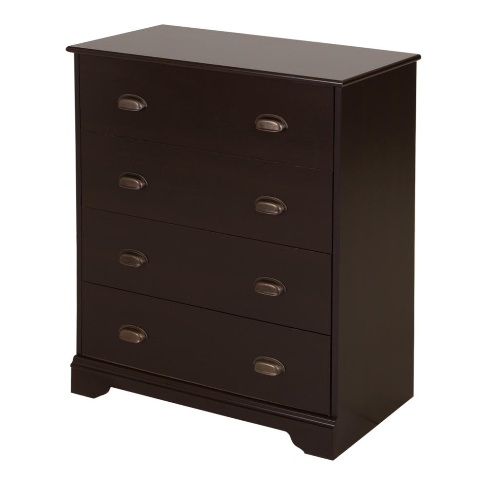 South Shore Fundy Tide 4-Drawer Chest- Espresso