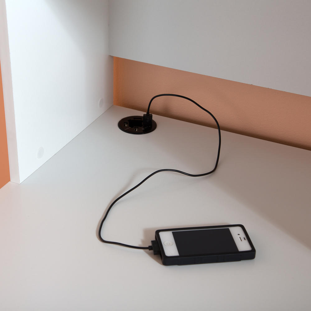 South Shore 9053070 Annexe Home Office Computer Desk, Pure White