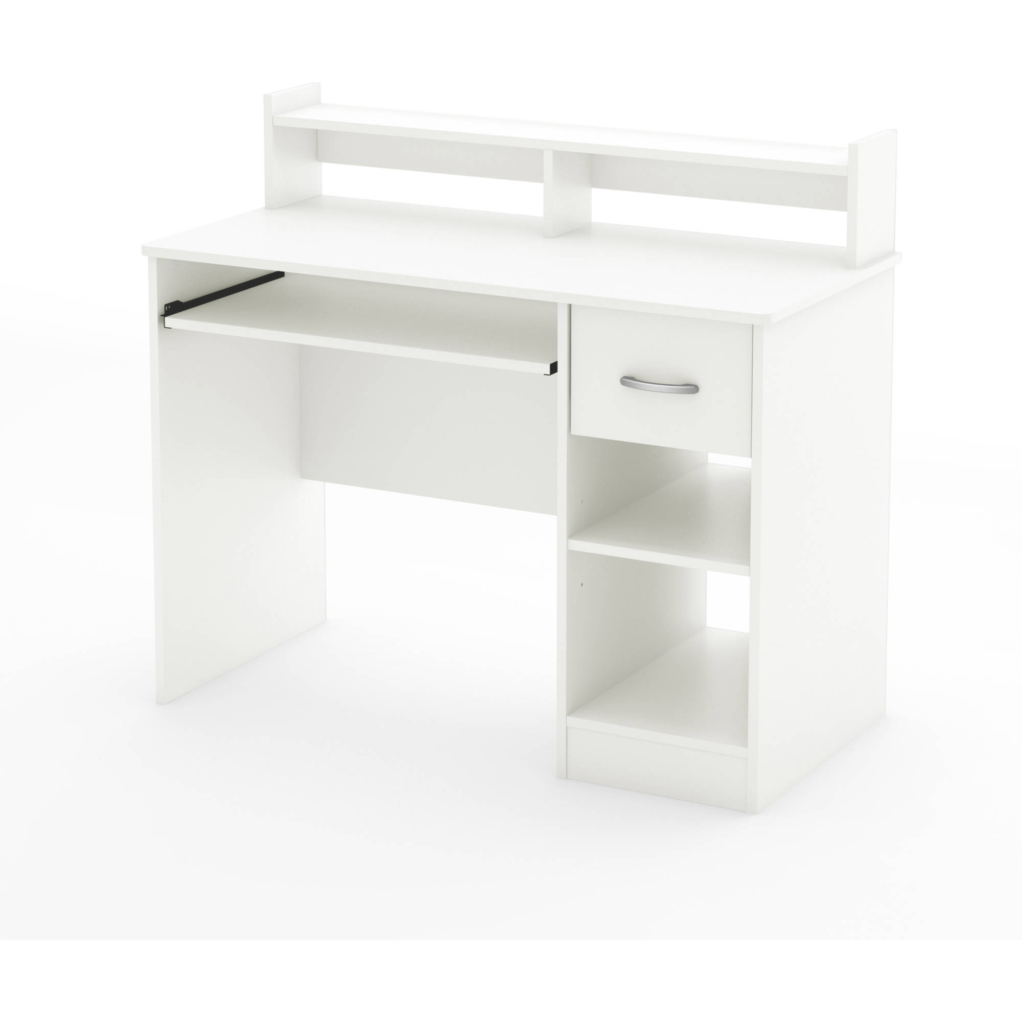 South Shore 7250076C Axess Desk with Keyboard Tray, Pure White