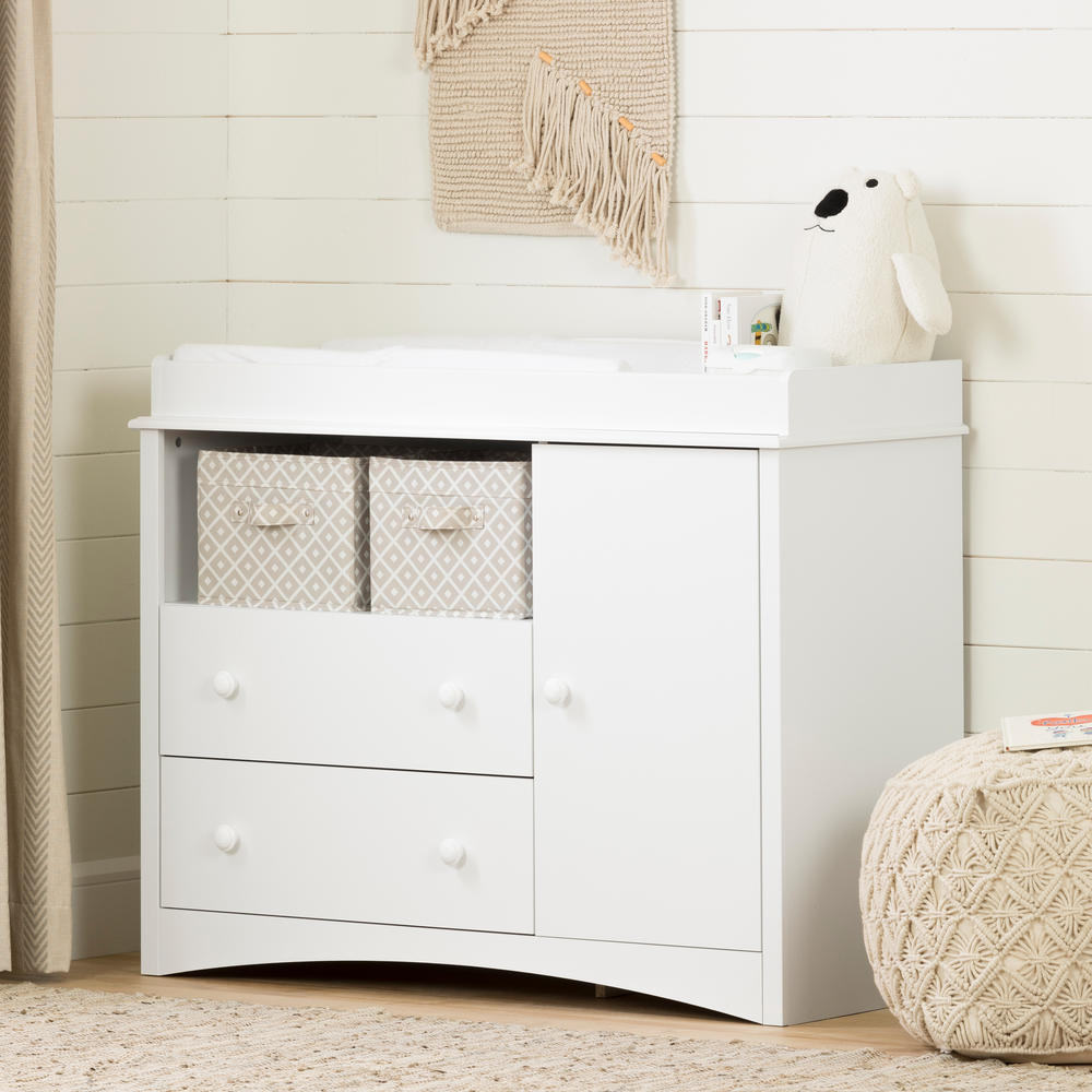 South Shore Peek-a-boo Changing Table- Pure White