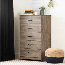 South Shore Tassio 5-Drawer Chest, Weathered Oak