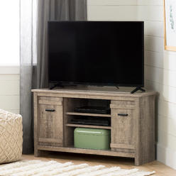 South Shore Exhibit Corner TV Stand, for TVs up to 42''- Weathered Oak