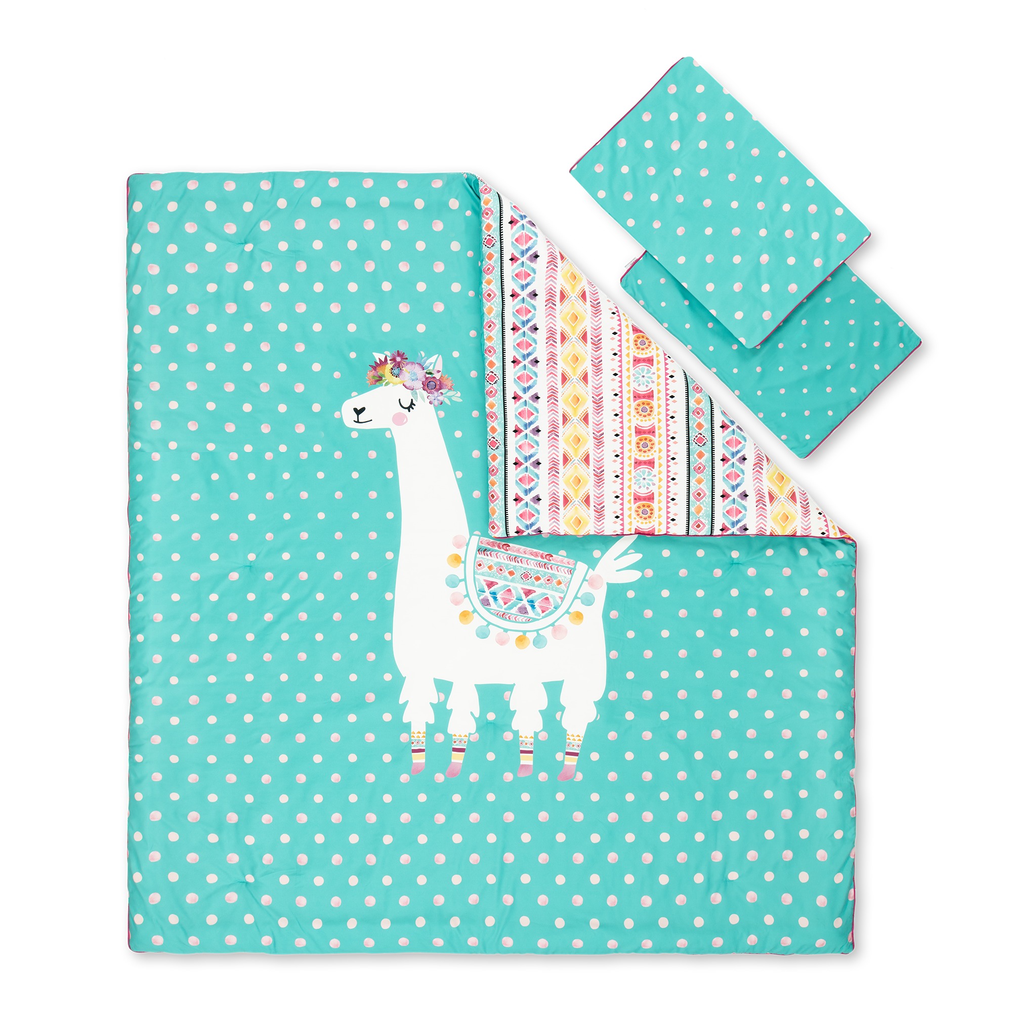 South Shore Dreamit Kids Comforter And Pillowcase Festive Llama