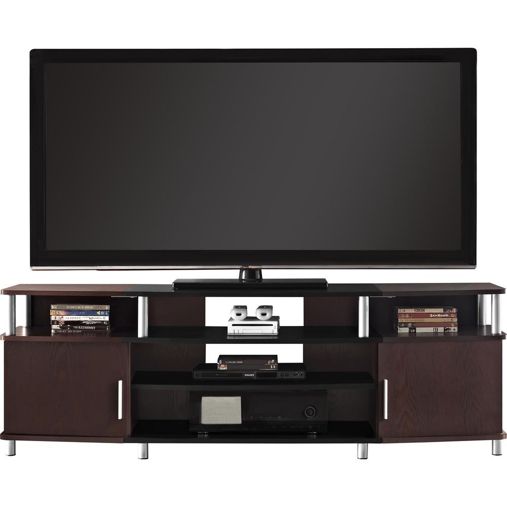 Dorel Home Furnishings Carson Black and Cherry 63" TV Stand