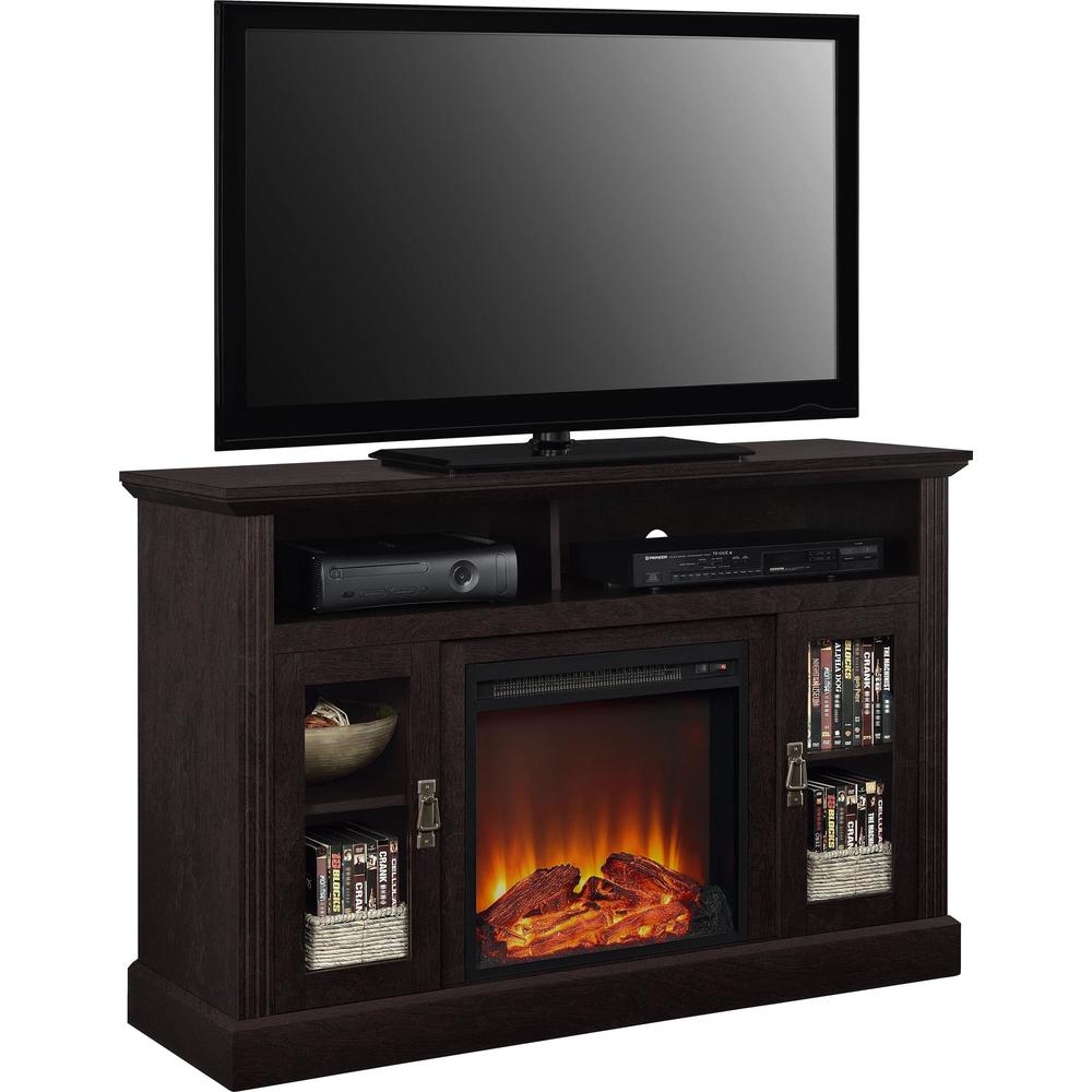 Dorel Home Furnishings Chicago Espresso Fireplace TV Stand