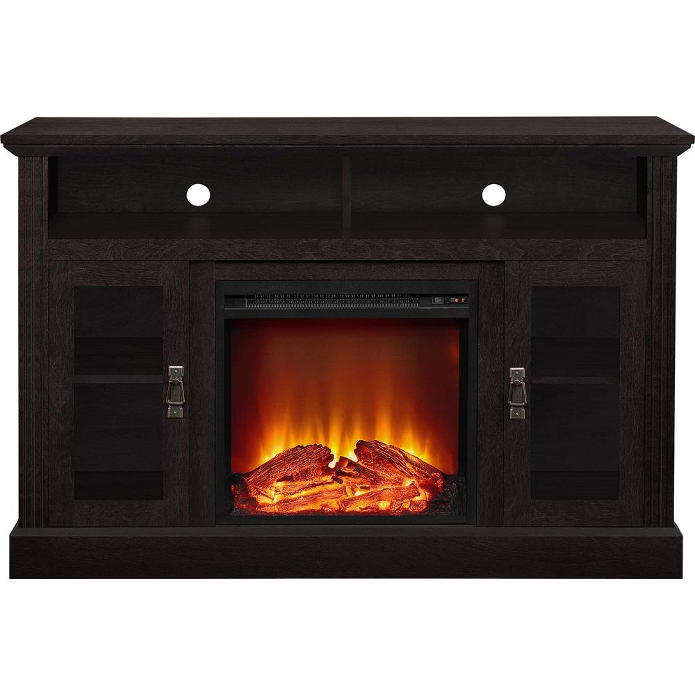 Dorel Home Furnishings Chicago Espresso Fireplace TV Stand