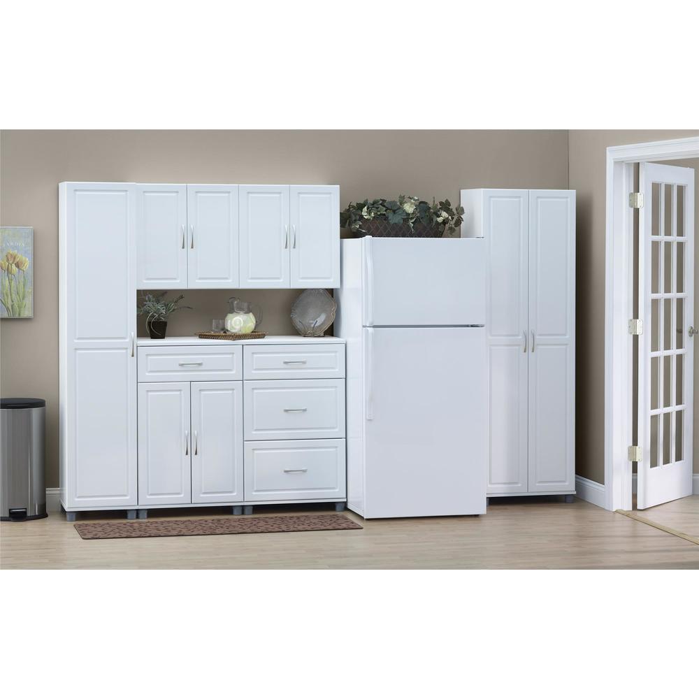 Dorel Kendall 16" White Utility Storage Cabinet