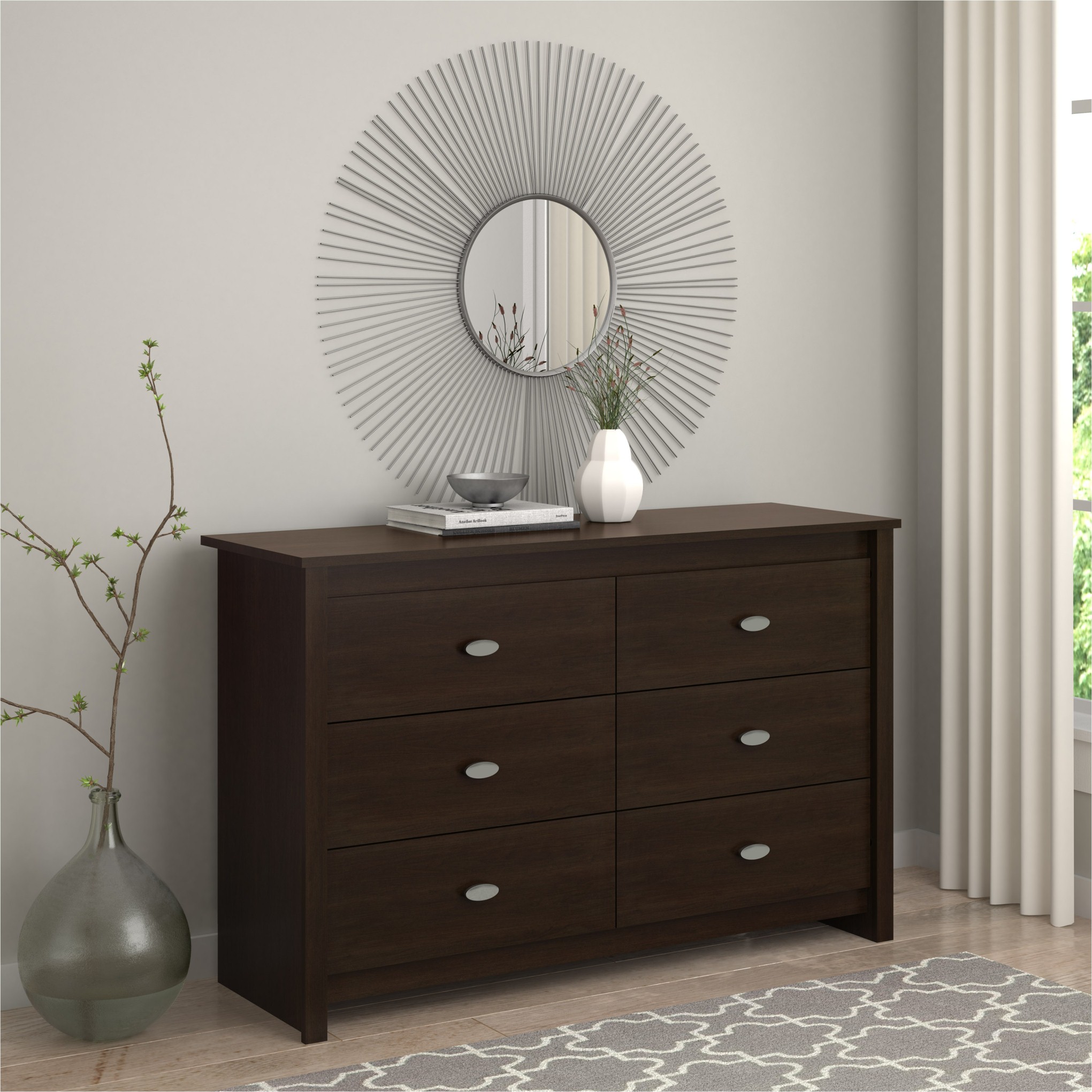 Essential Home Anderson 6 Drawer Dresser Espresso