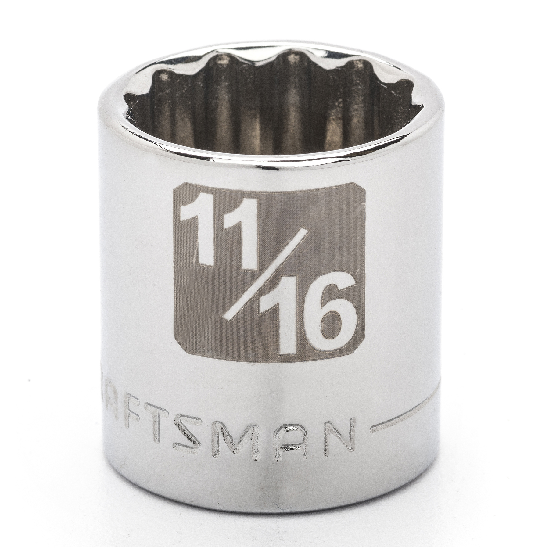 Craftsman 11/16"" x 3/8"" Drive 12 pt. Easy-To-Read Socket