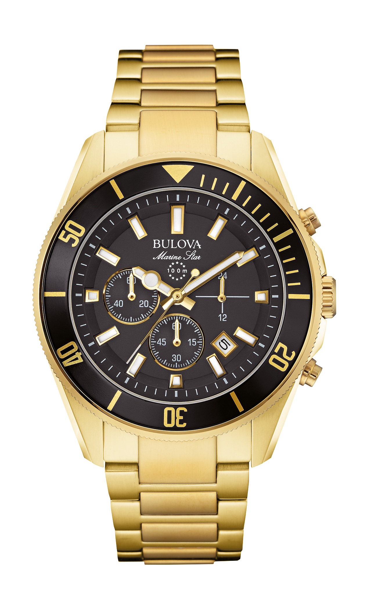 Men's Bulova Marine Star Gold Tone Watch