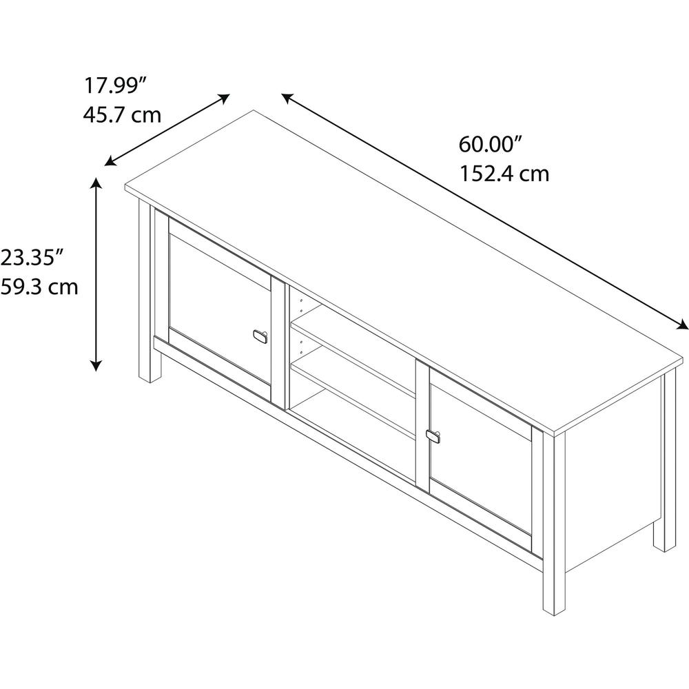 Bush Furniture Broadview Collection TV Stand in Espresso Oak for TV's