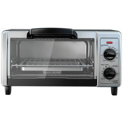 Black+Decker Stainless Steel Black/Silver Toaster Oven 9 in. H X 16.9 in. W X 11.6 in. D