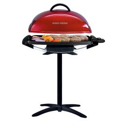 George Foreman 12-Serving Indoor/Outdoor Rectangular Electric Grill, Red, GFO201R