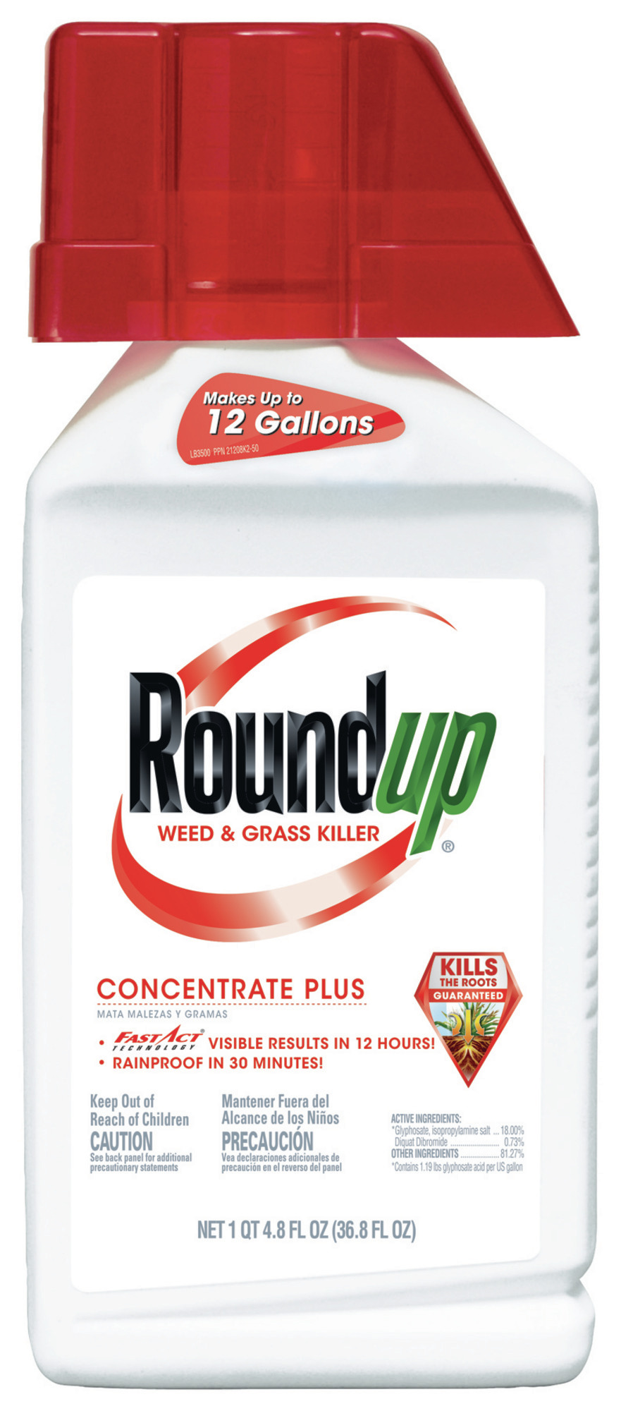 Roundup 5100610 Weed & Grass Killer Concentrate - 36.8 Ounce Bottle