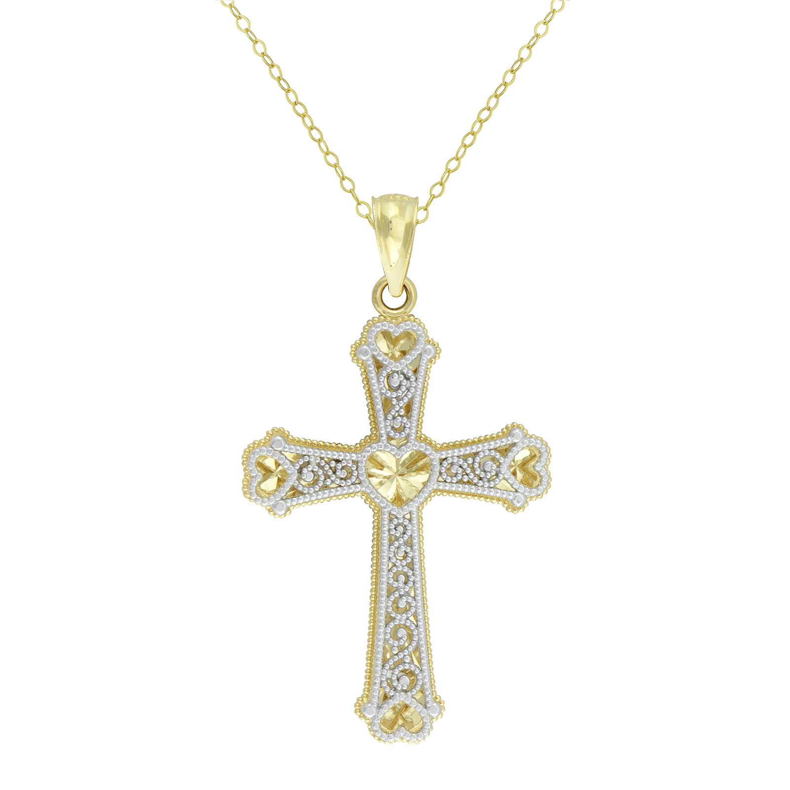 14K Cross Pendant, Yellow 14K Cross Pendant, Yellow