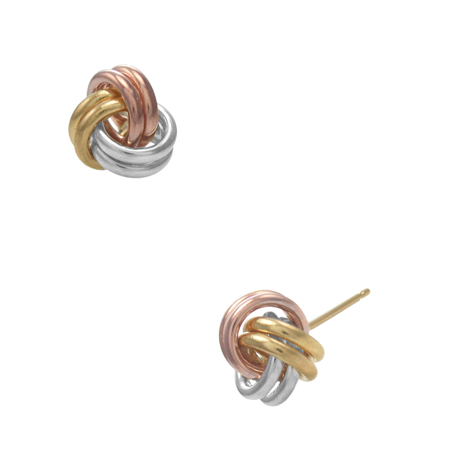 Tri Color Polish Love Knot Earrings Tri Color Polish Love Knot Earrings