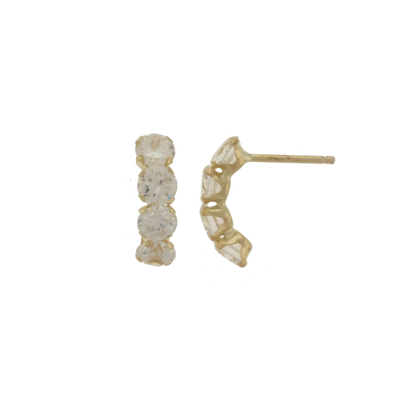 10kt Cubic Zirconia Earring, Clear 10kt Cubic Zirconia Earring, Clear