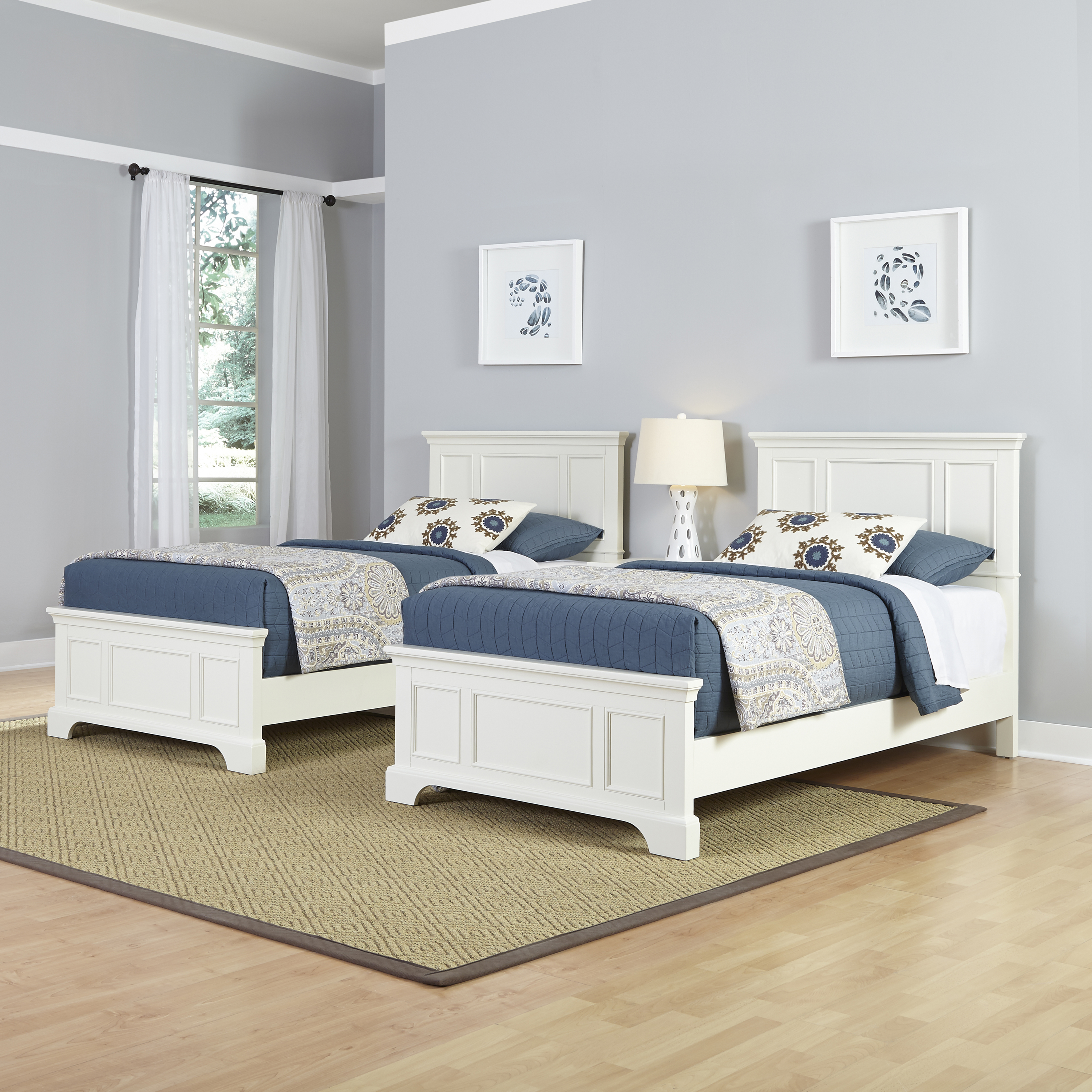 Home Styles Naples Two  Twin  Beds  and Night Stand Home Styles Naples Two  Twin  Beds  and Night Stand
