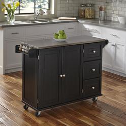 Home Styles GSI Homestyles Homestyles 4513-95 Blanche Kitchen Cart, Black - 36 x 53.5 x 18 in.