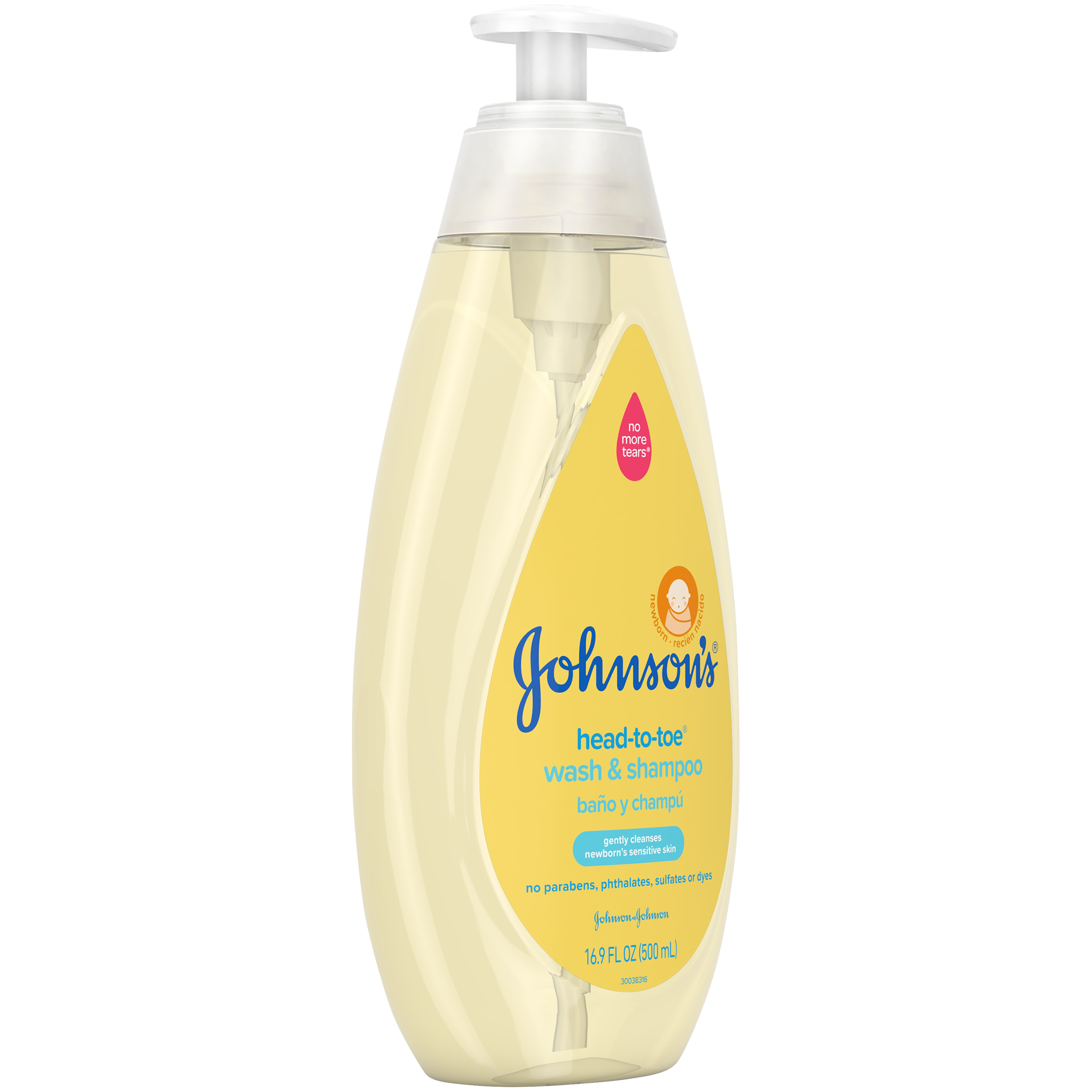 Johnson & Johnson Johnson's Head-To-Toe Tearless Gentle Baby Wash & Shampoo, 16.9 fl. oz