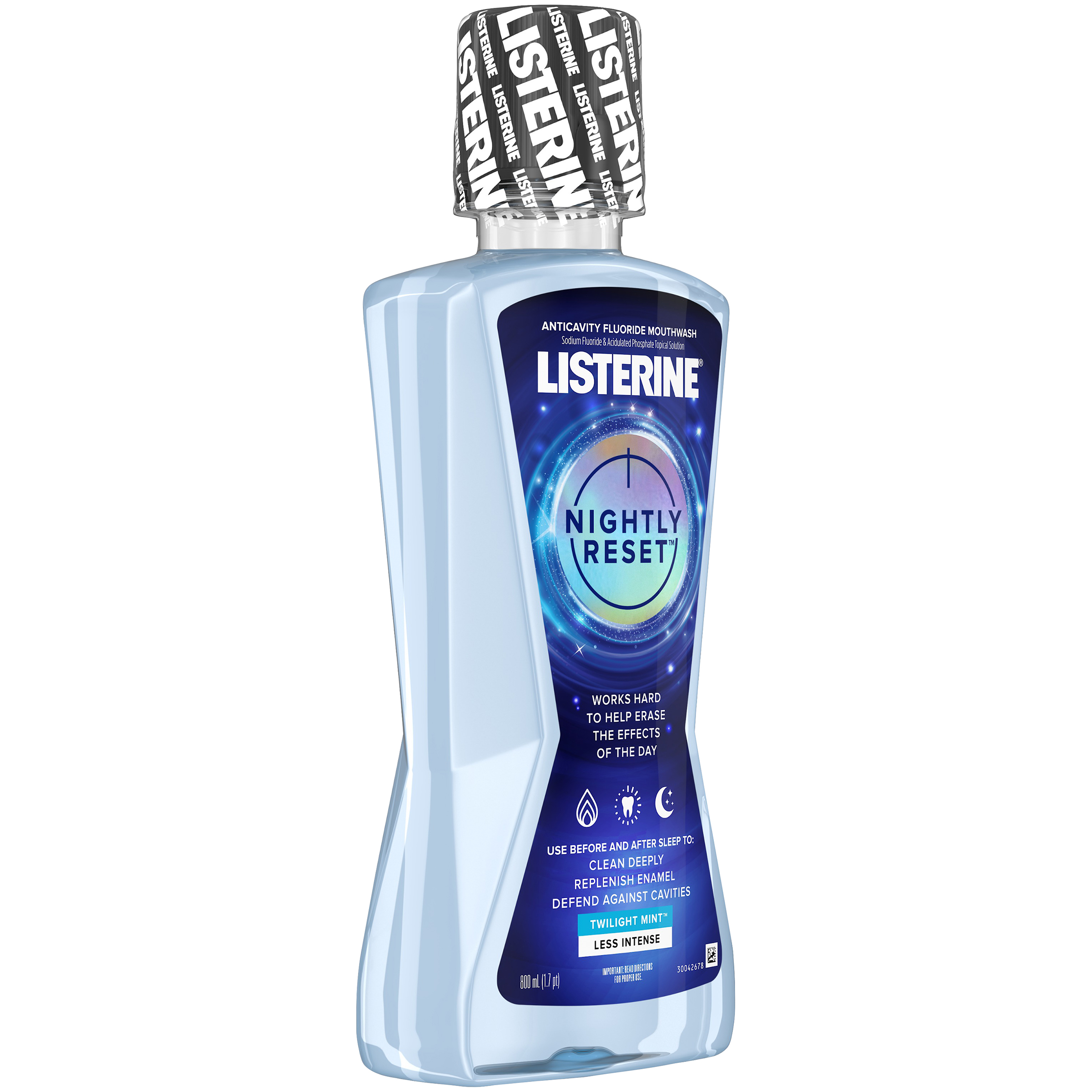 Listerine  Nightly Reset Nighttime Mouthwash, Twilight Mint, 800mL
