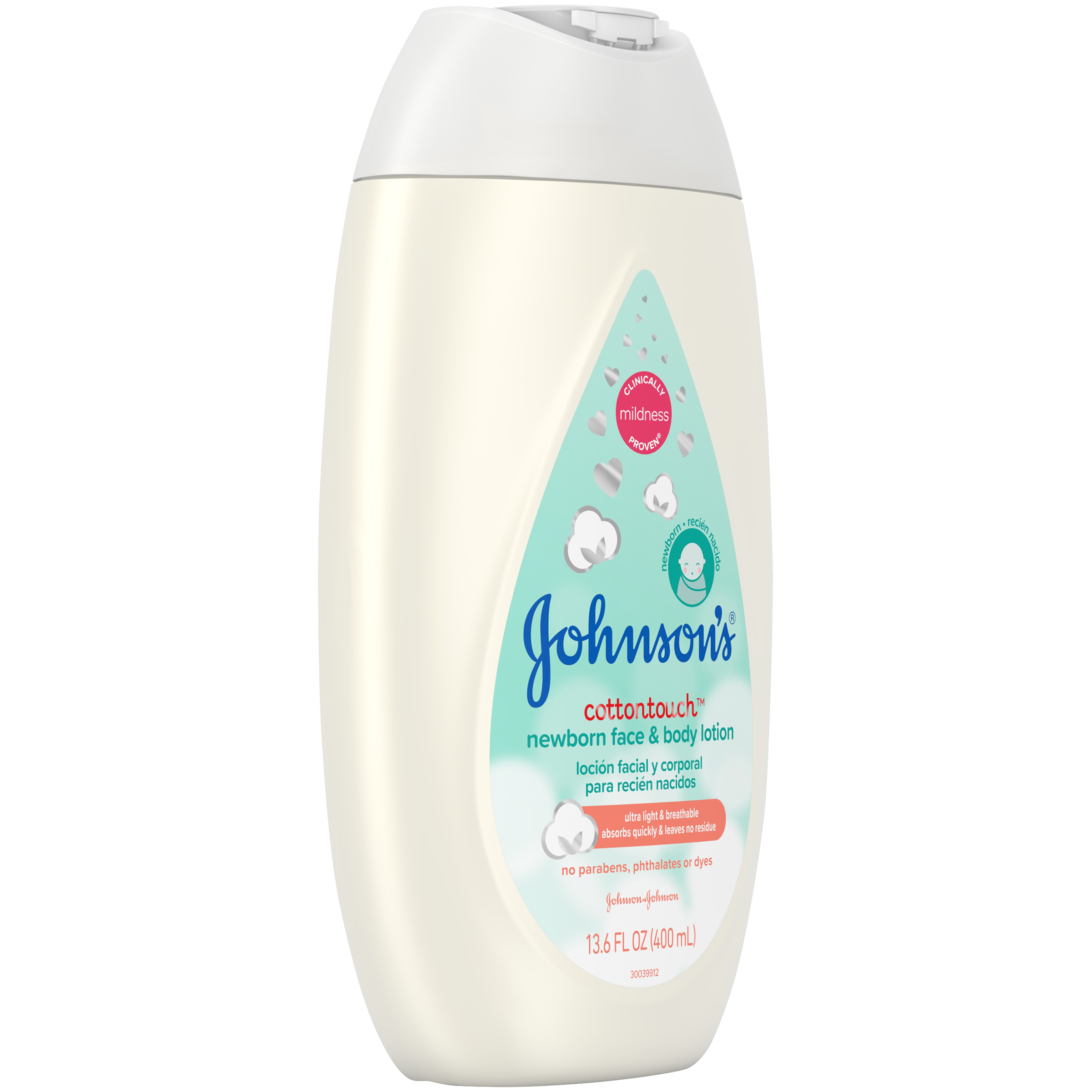 Johnson's  CottonTouch Newborn Baby Face and Body Lotion, 13.5 fl. oz