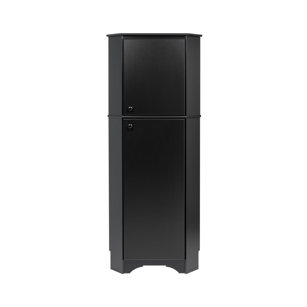 Prepac  Elite Tall 2-Door Corner Storage Cabinet - Black