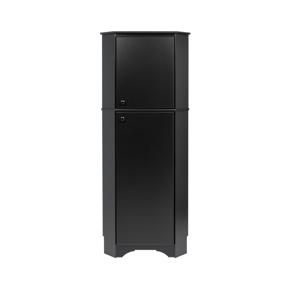 Prepac Elite Tall 2Door Corner Storage Black