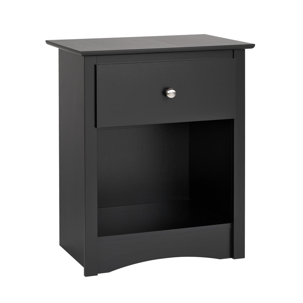 Prepac Sonoma 1-drawer Tall Nightstand, Black