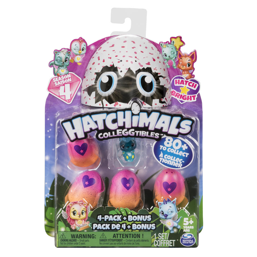 Hatchimals CollEGGtibles - 4 Pack + Bonus - Season 4
