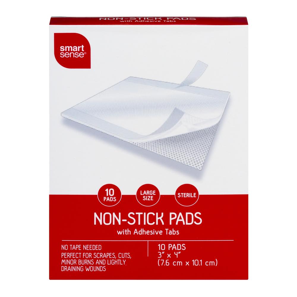 NonStick Pads with Adhesive Tabs Large Size 10 CT