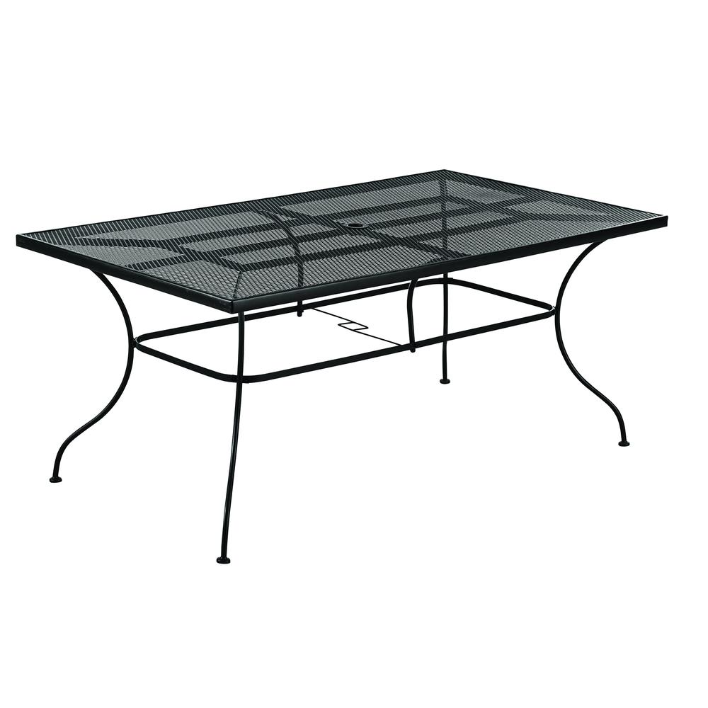 Sutton Rowe Rochester Wrought Iron Rectangle Patio Dining Table