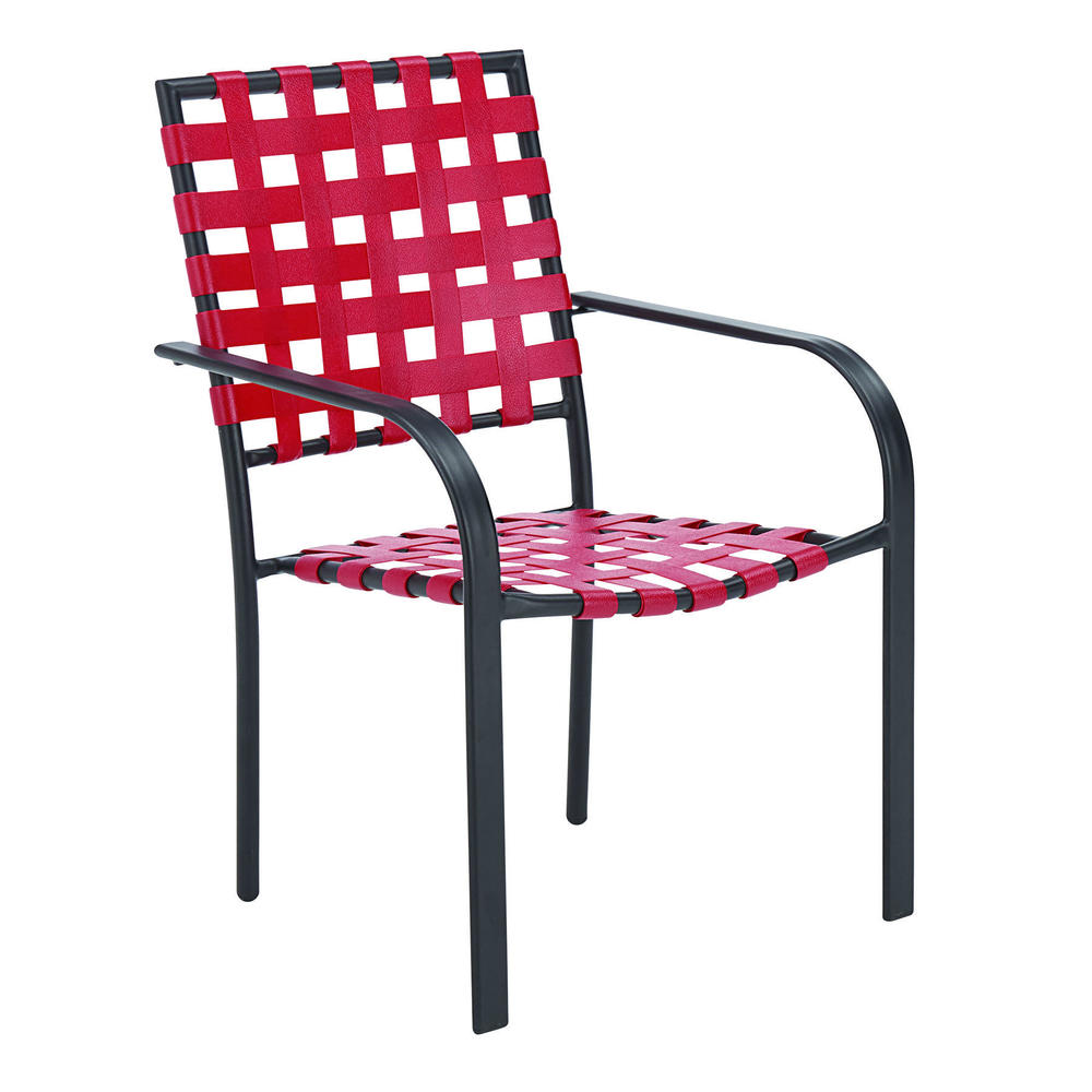 Essential Garden Bartlett Web Stack Patio Chair - Red