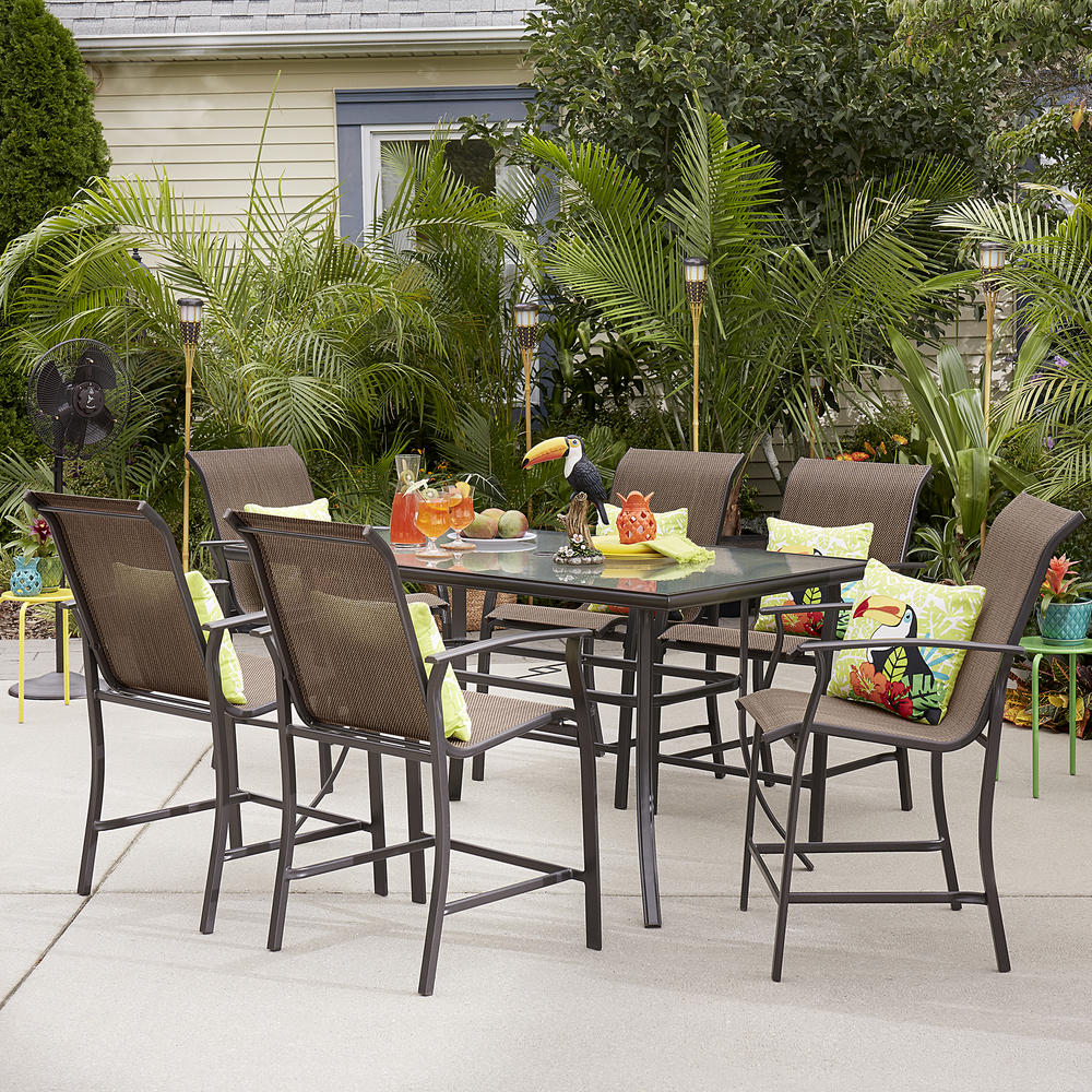 Essential Garden  Fulton 7 Piece High Dining Patio Set *Limited Availability
