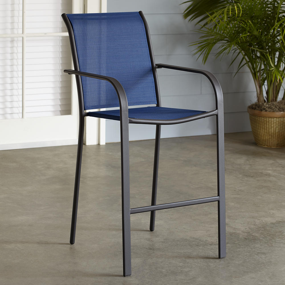 Essential Garden Bartlett Split Sling Stack Bar Chair - Blue
