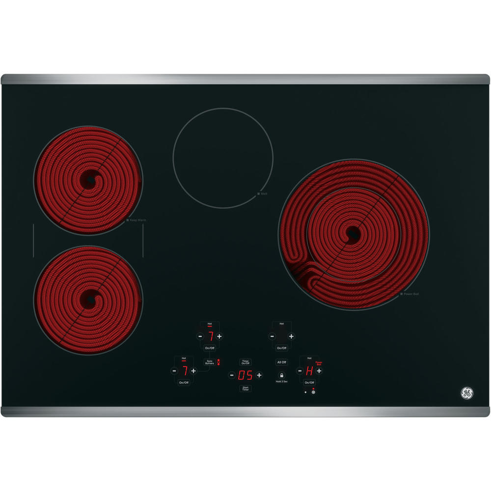 GE Appliances JP5030SJSS 30" BuiltIn Touch Control Electric Cooktop