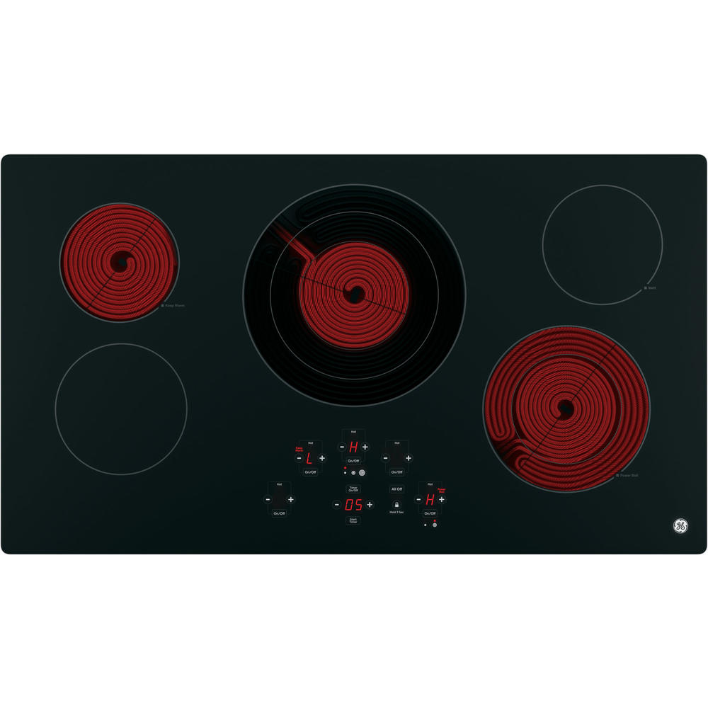 GE Appliances JP5036DJBB  36" Built-In Touch Control Electric Cooktop - Black